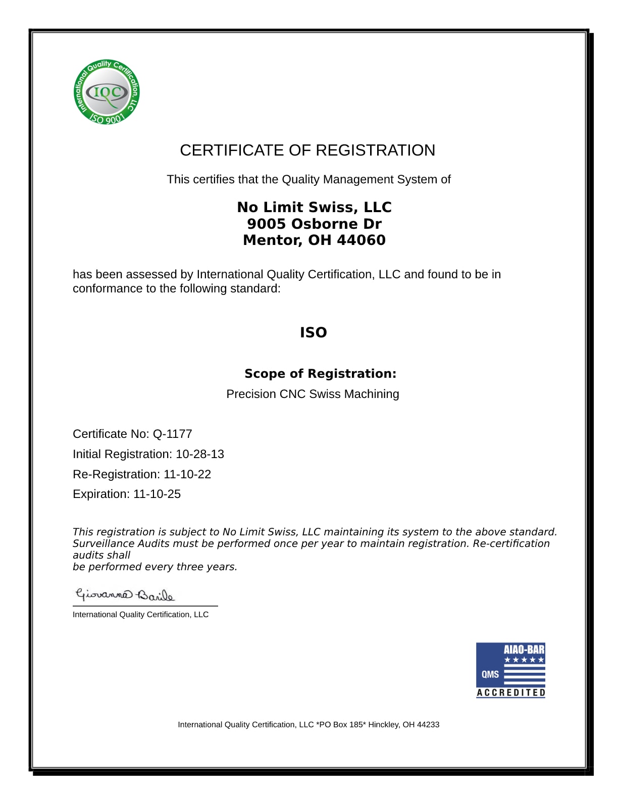 ISO 9001:2015 ISO 9001:2015